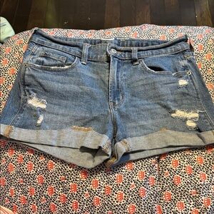 Old Navy Blue Distressed Jean Shorts